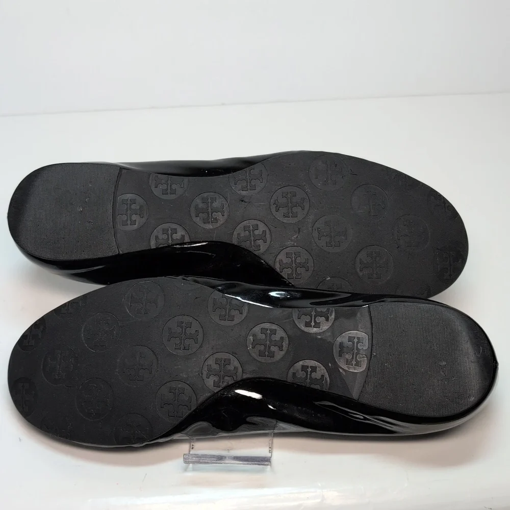 Tory Burch Minnie slip on leather glossy ballerina flats woman's size 7